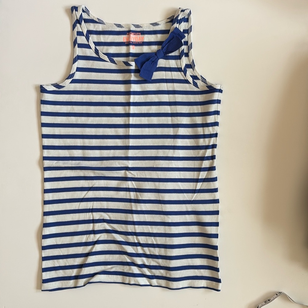 CREWCUTS Striped Tank Top Sleeveless Tee Size 12